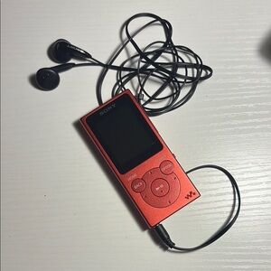 Sony Red and Black MP3 Player Portable Audio